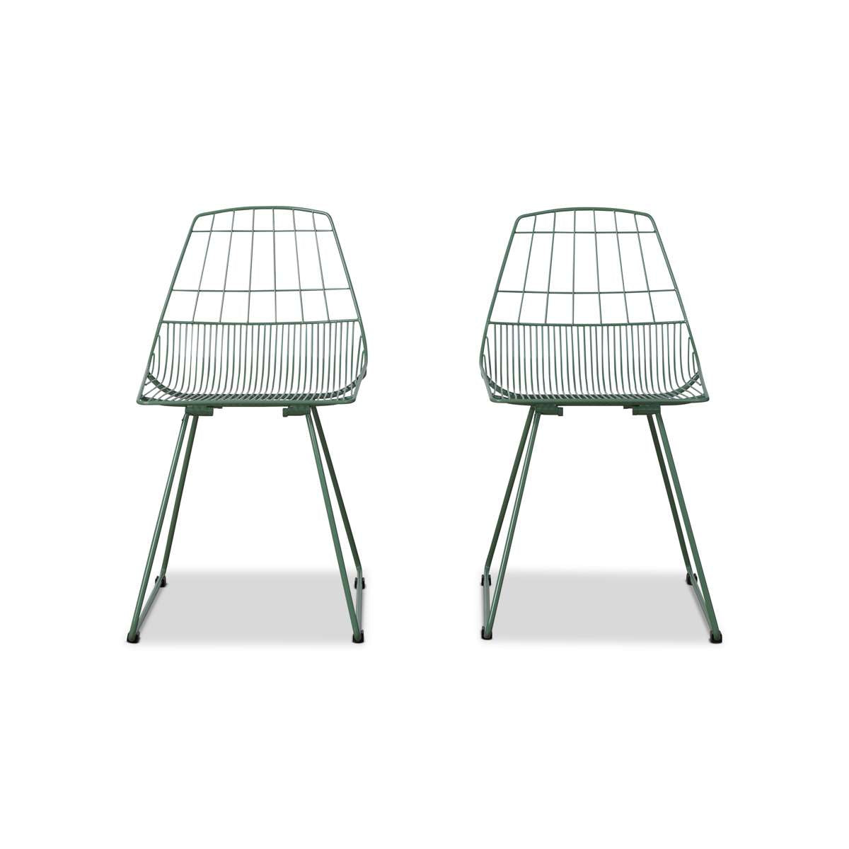 Hunter Outdoor Dining Chair - Set of 2 - Forest Green - Mocka Australia