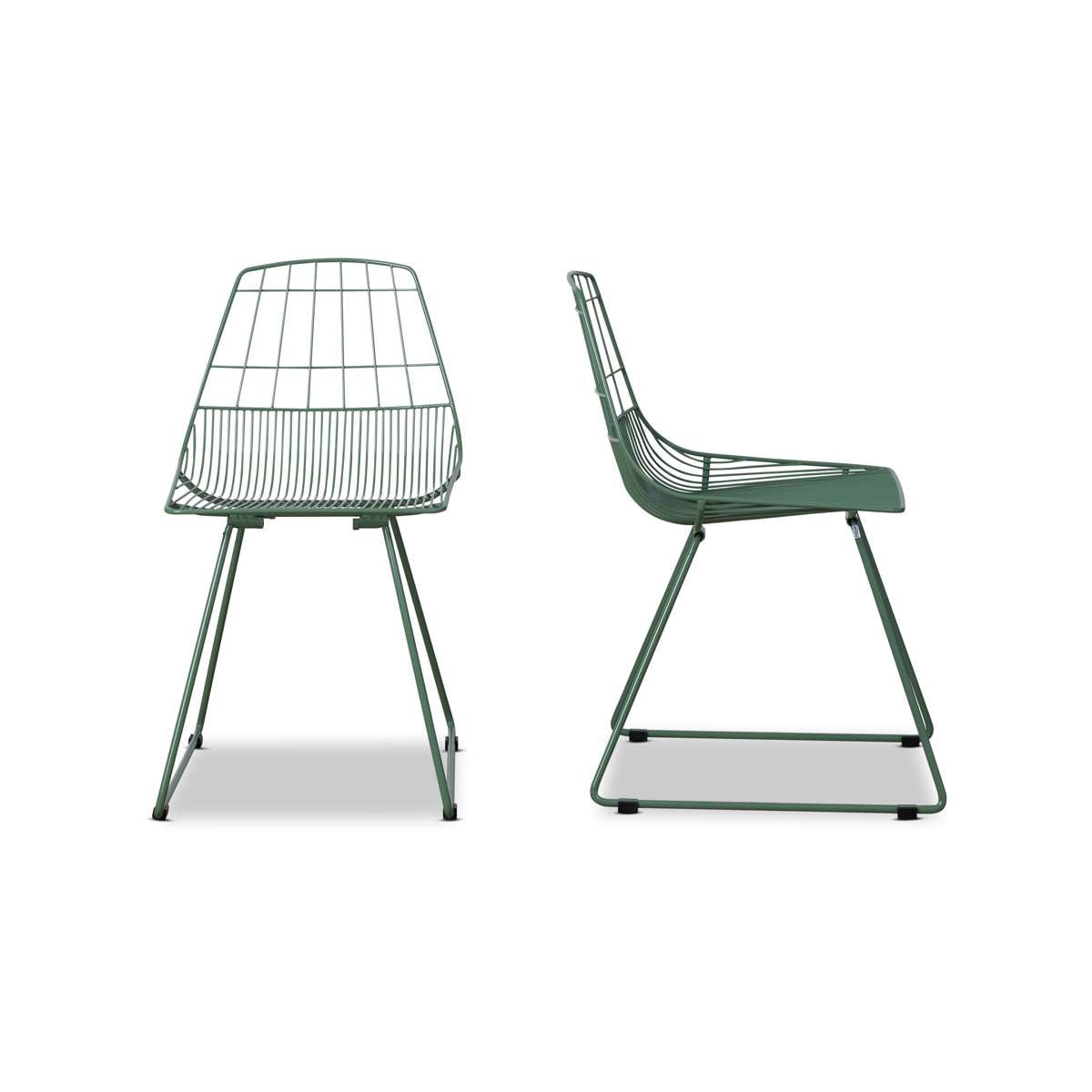 Hunter Outdoor Dining Chair - Set of 2 - Forest Green - Mocka Australia