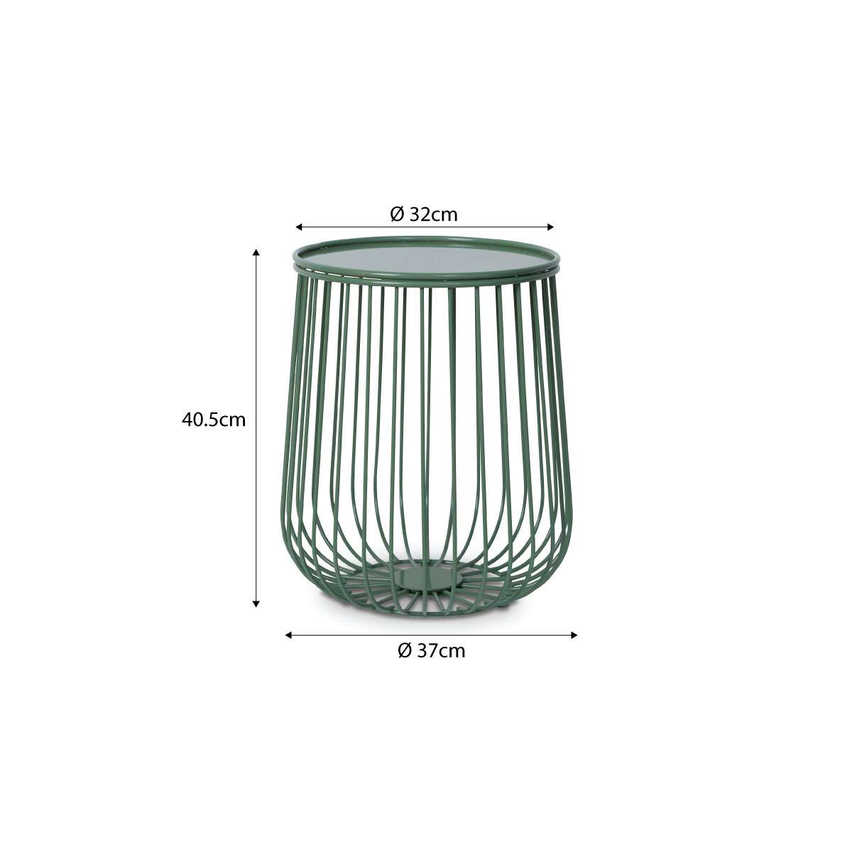 Hunter Outdoor Side Table - Forest Green