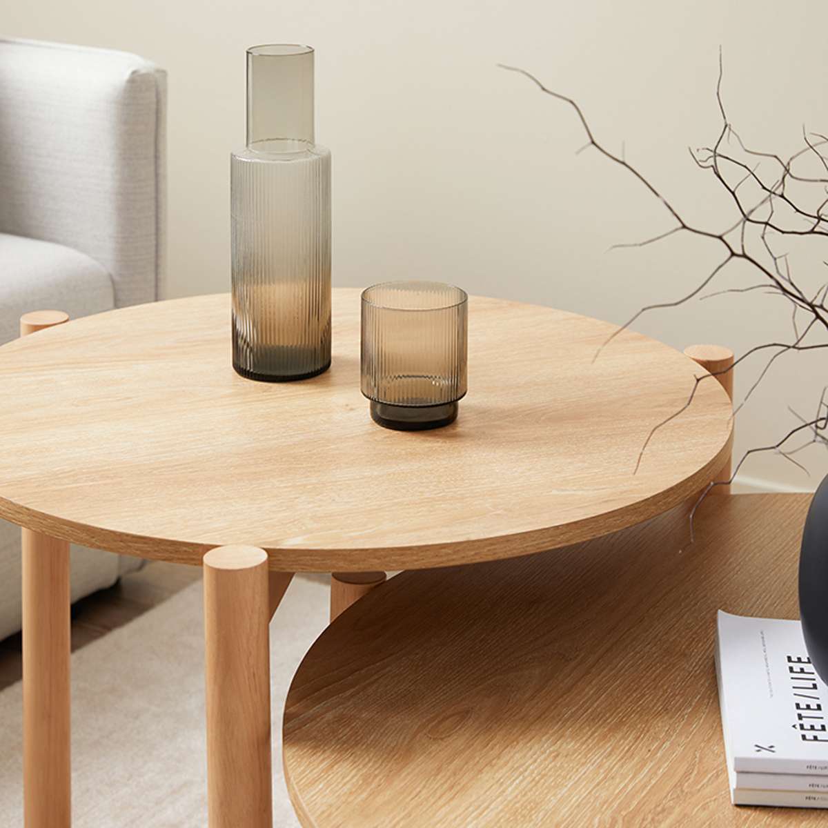 Blair Round Nesting Coffee Tables | Minimal-Scandi | Mocka
