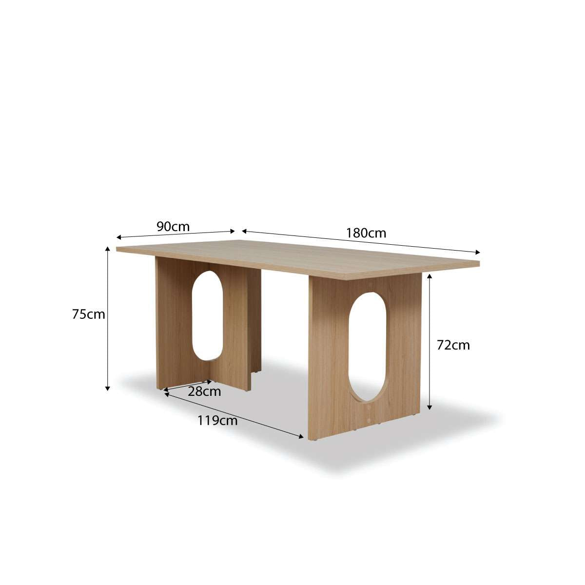 Ora Six Seater Rectangle Dining Table