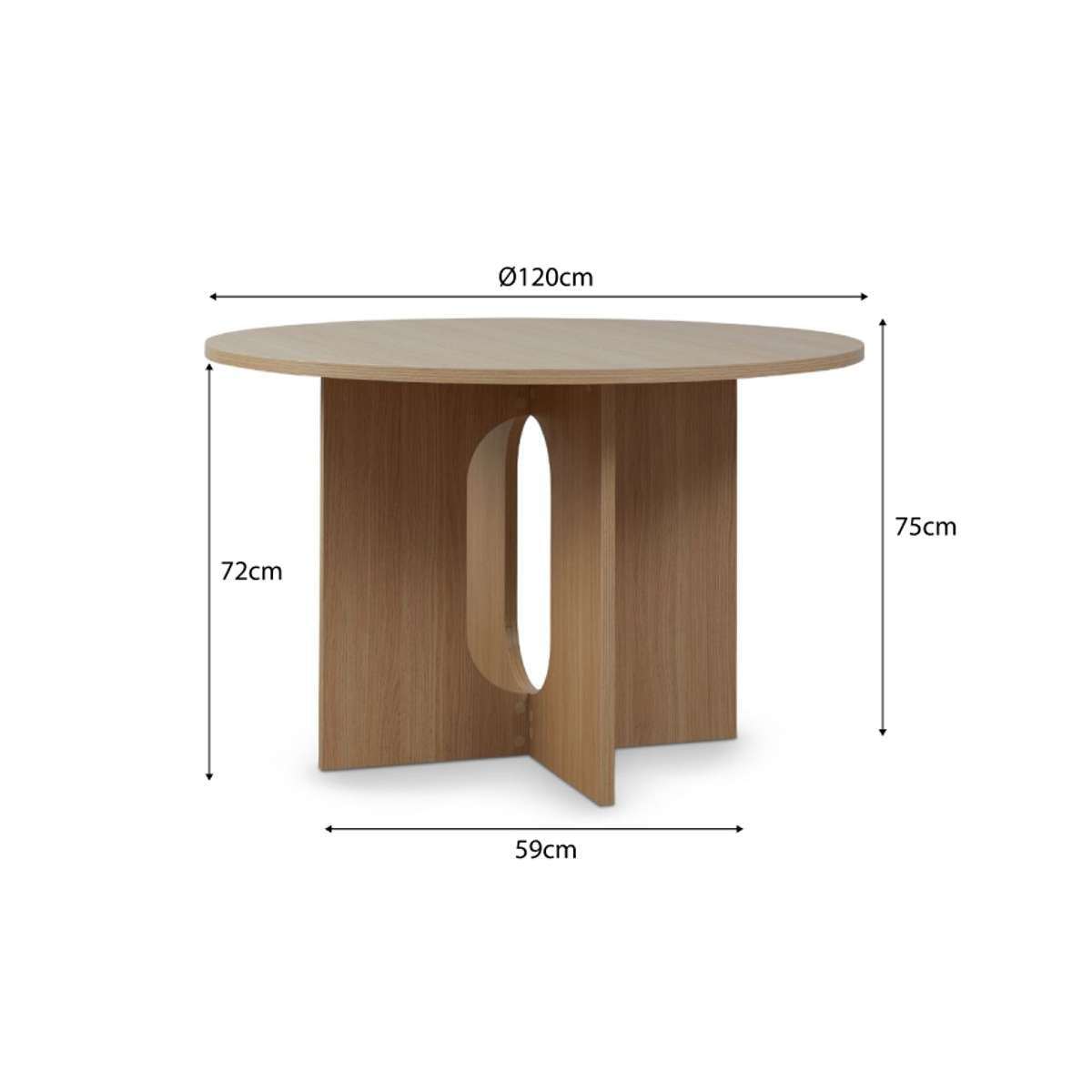 Ora Four Seater Round Dining Table