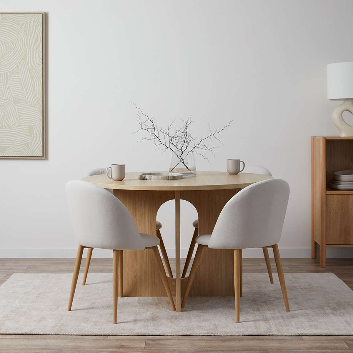 Ora Four Seater Round Dining Table