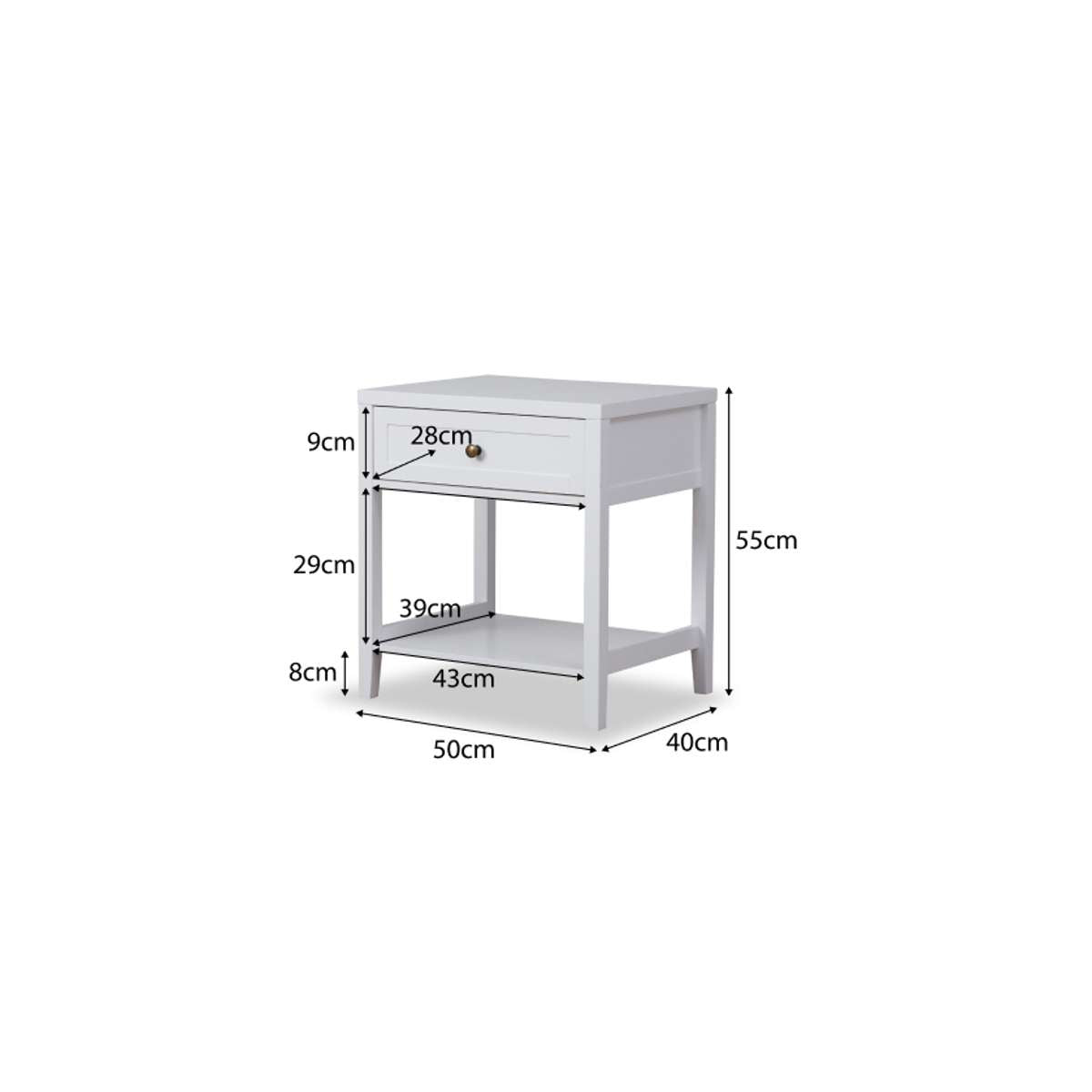 Cove Bedside Table - White Bundle