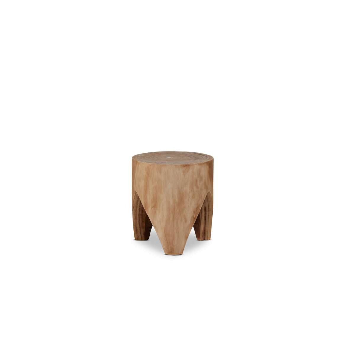 Zeus Wooden Side Table - Natural
