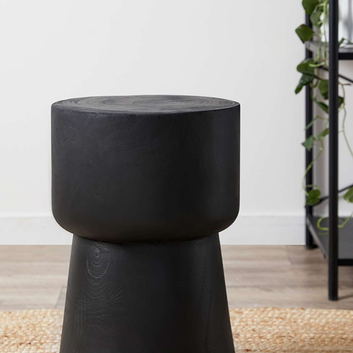 Frederick Wooden Side Table - Black