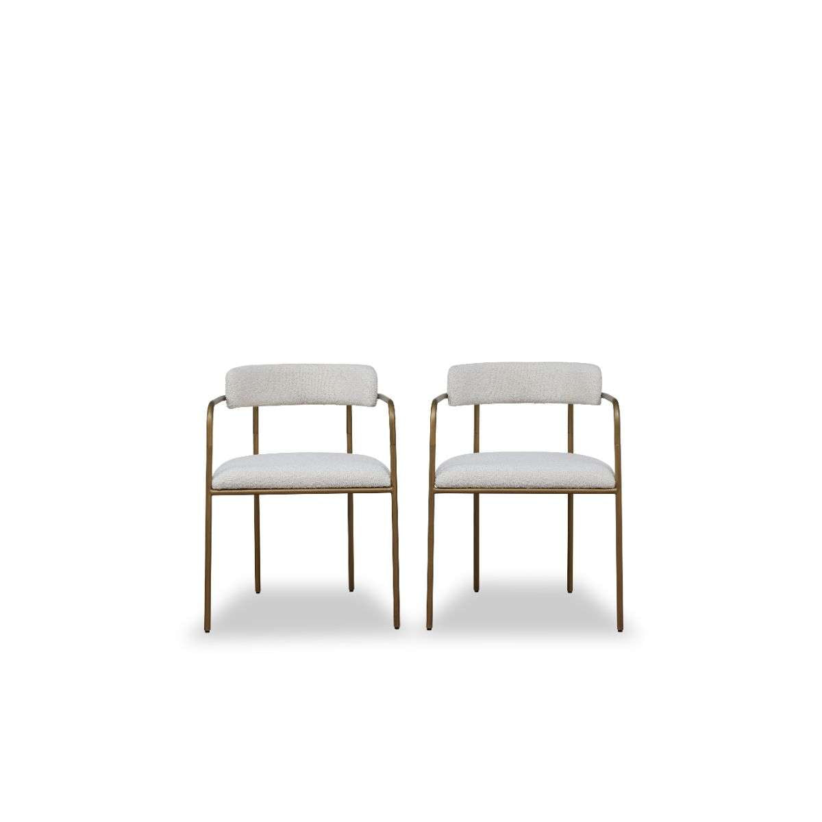Celine Dining Chair - Set of 2 - Cream Boucle