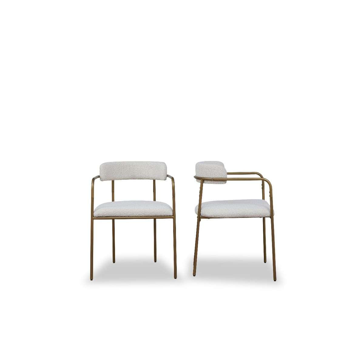 Celine Dining Chair - Set of 2 - Cream Boucle