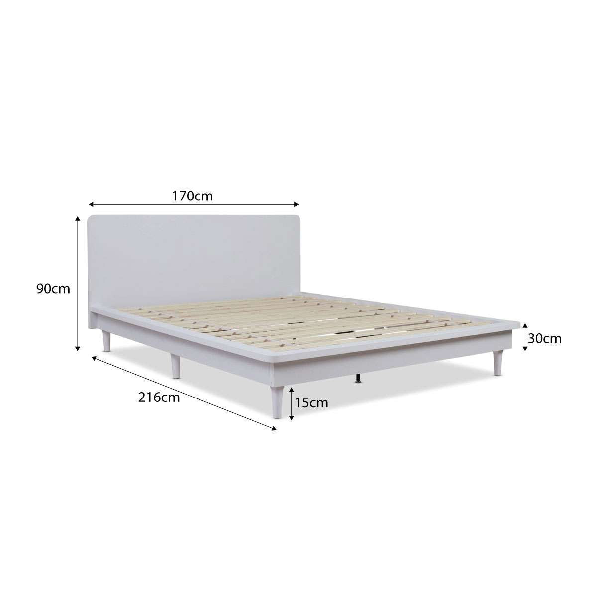Carson Queen Bed - White