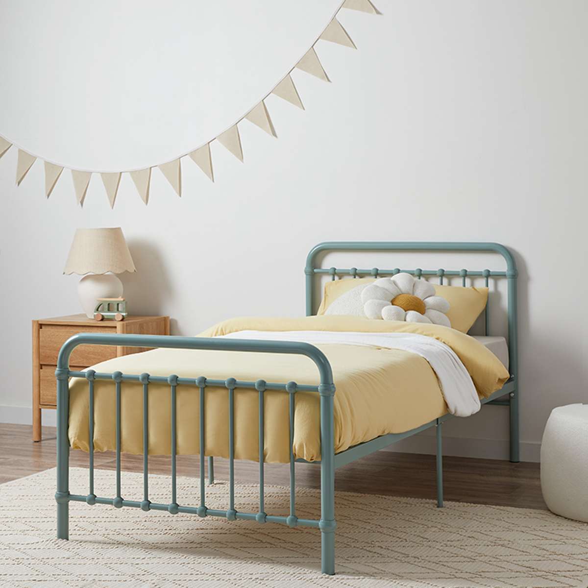 Sonata Bed - Single - Sage Green