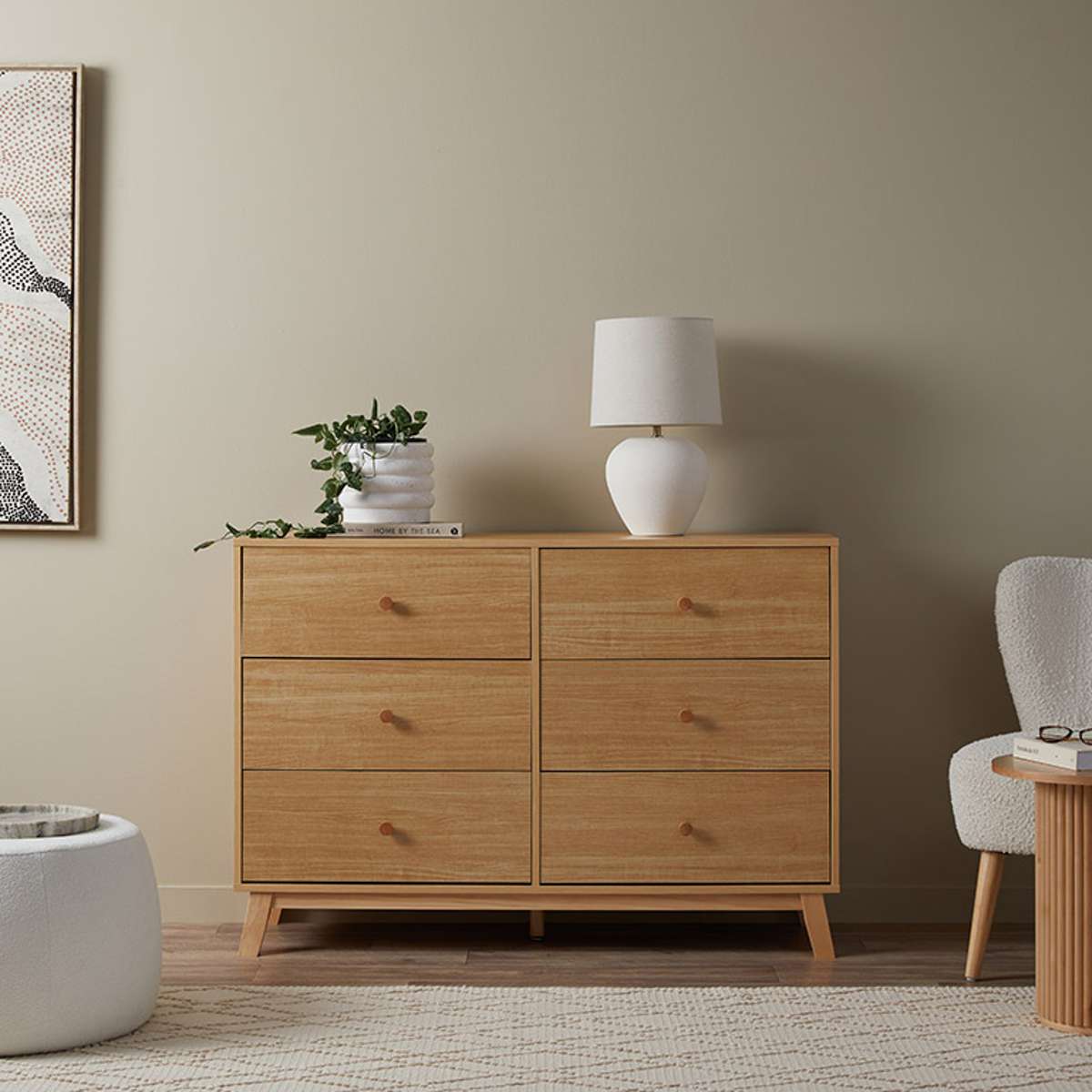 Aspen Natural Seven Piece Nursery Furniture Set
