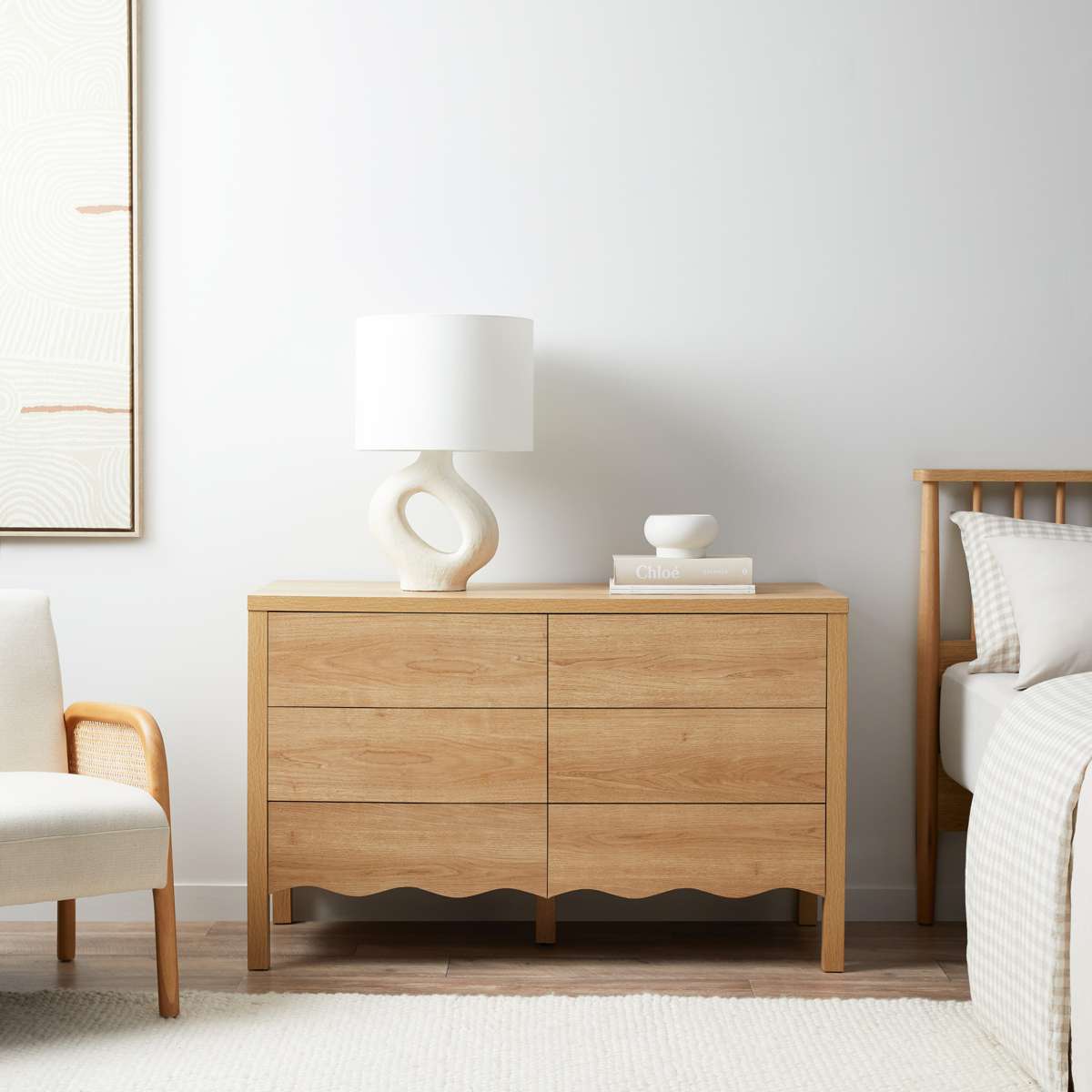 Malena Six Drawer - Natural