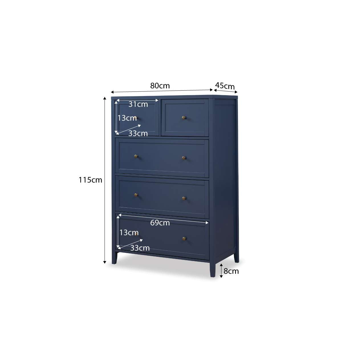Cove Tallboy Midnight Shop Bedroom Furniture