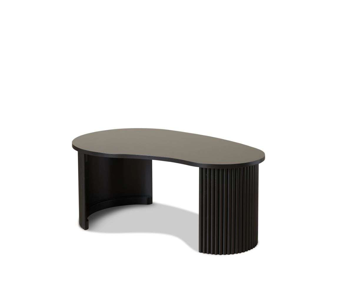 Eve Pebble Shaped Coffee Table - Black