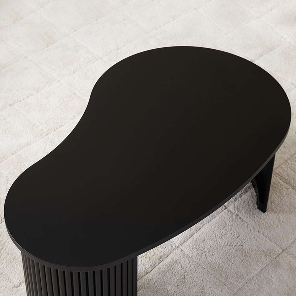 Eve Pebble Shaped Coffee Table - Black