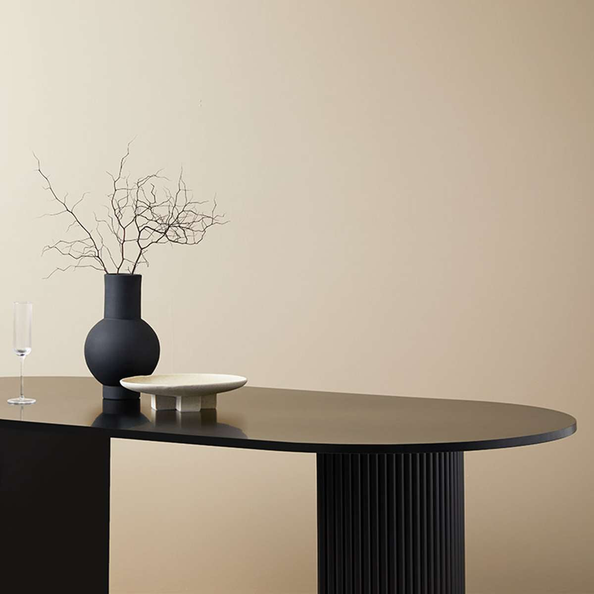 Eve 6 Seater Dining Table - Black