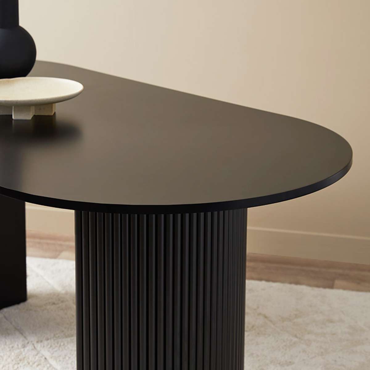 Eve 6 Seater Dining Table - Black