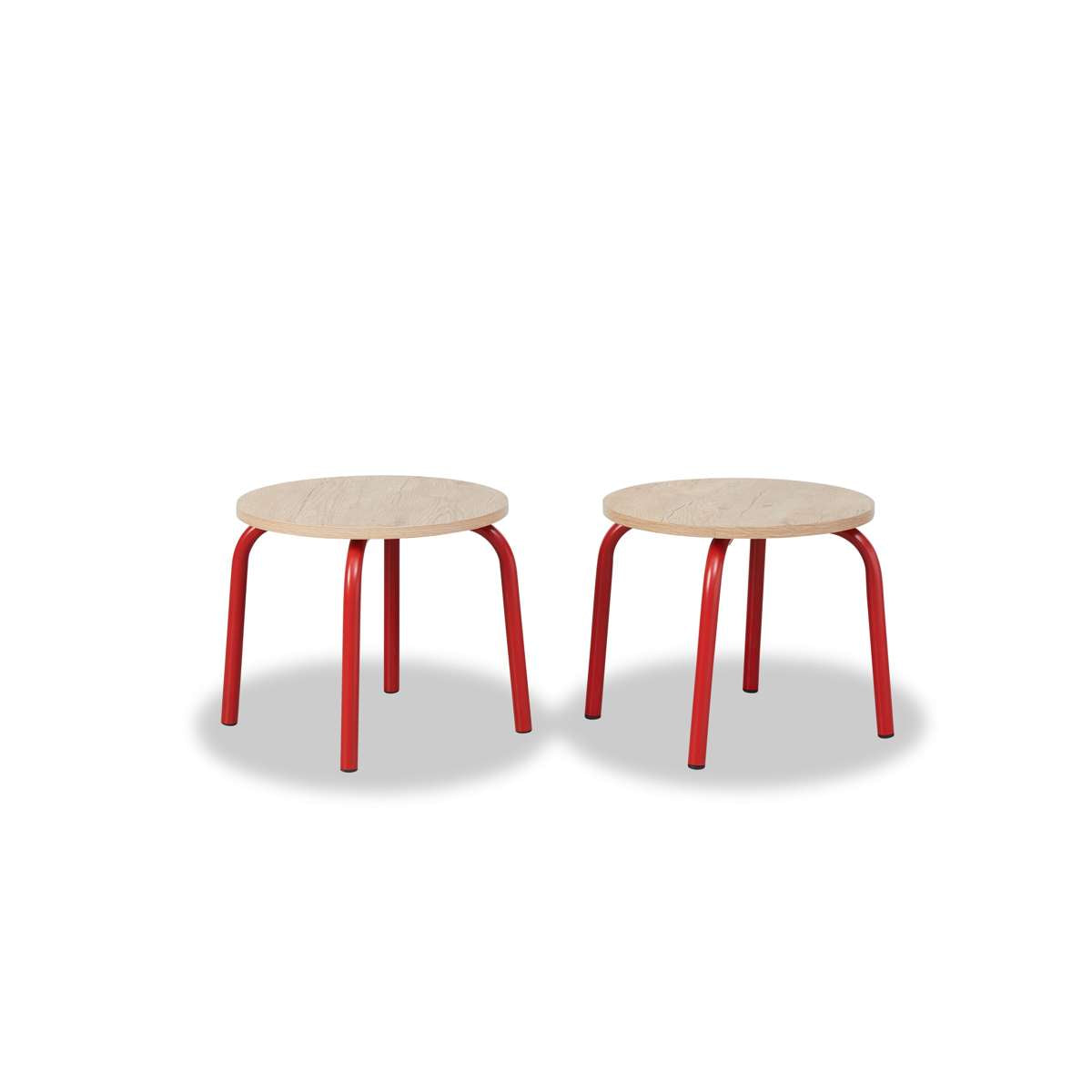 Mini Brixton Stool - Set of Two - Red