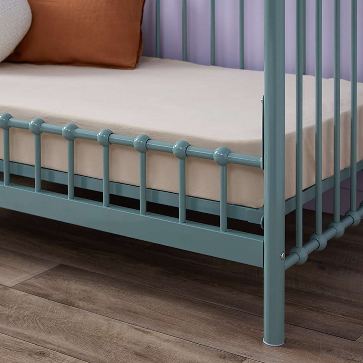 Sonata Cot Toddler Bed Conversion - Sage Green