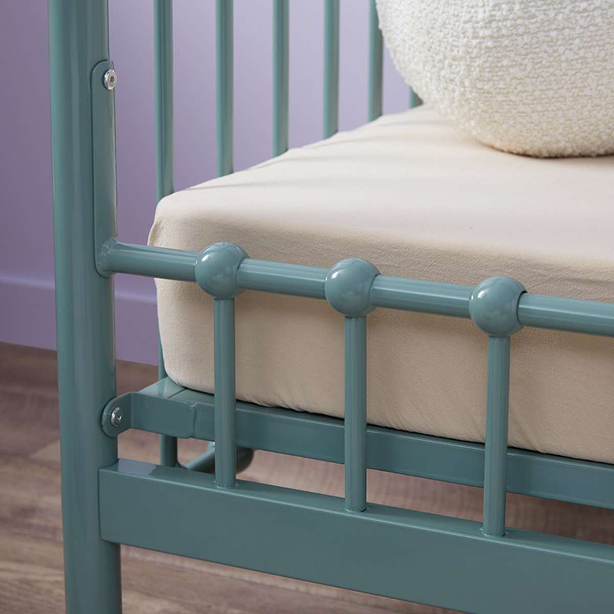 Sonata Cot Toddler Bed Conversion - Sage Green