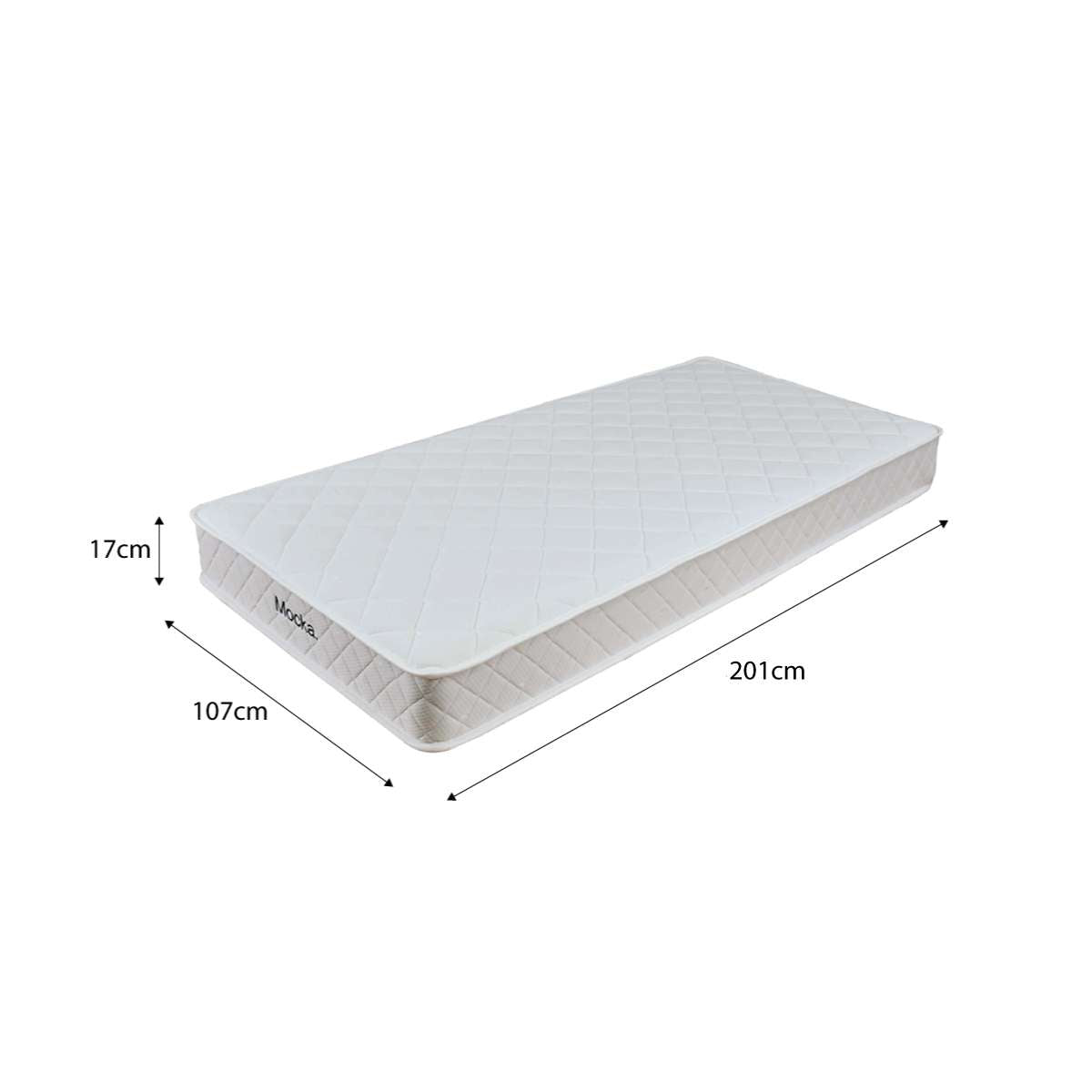 Sonata King Single Bed White + Mattress Bundle