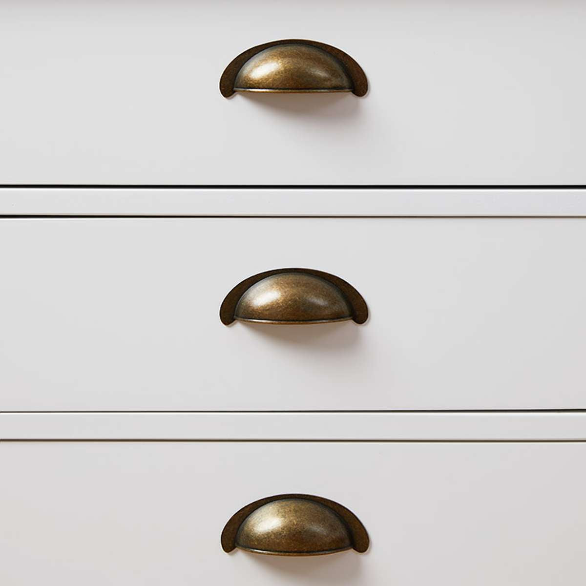 Hastings Three Drawer Bedside Table