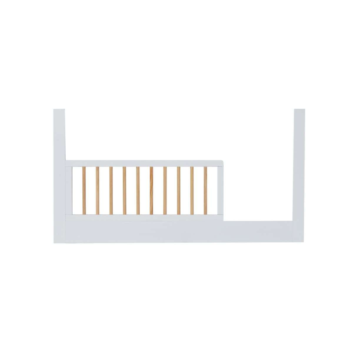 Fraser Coastal Cot Toddler Bed Half Frame - White/Natural