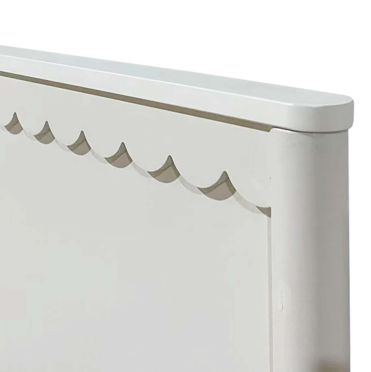 Maisie Scalloped Bed - Single - White