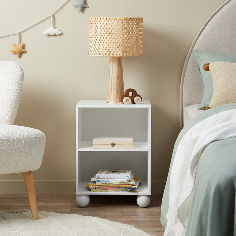 Bubble Ball Feet Side Table - White