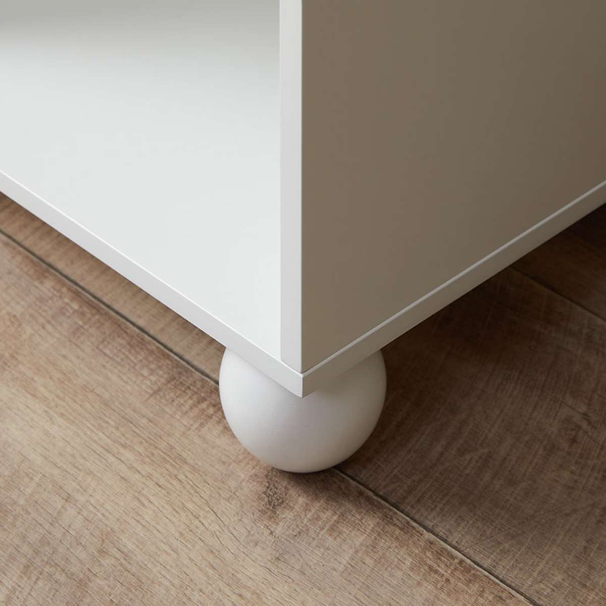 Bubble Ball Feet Side Table - White