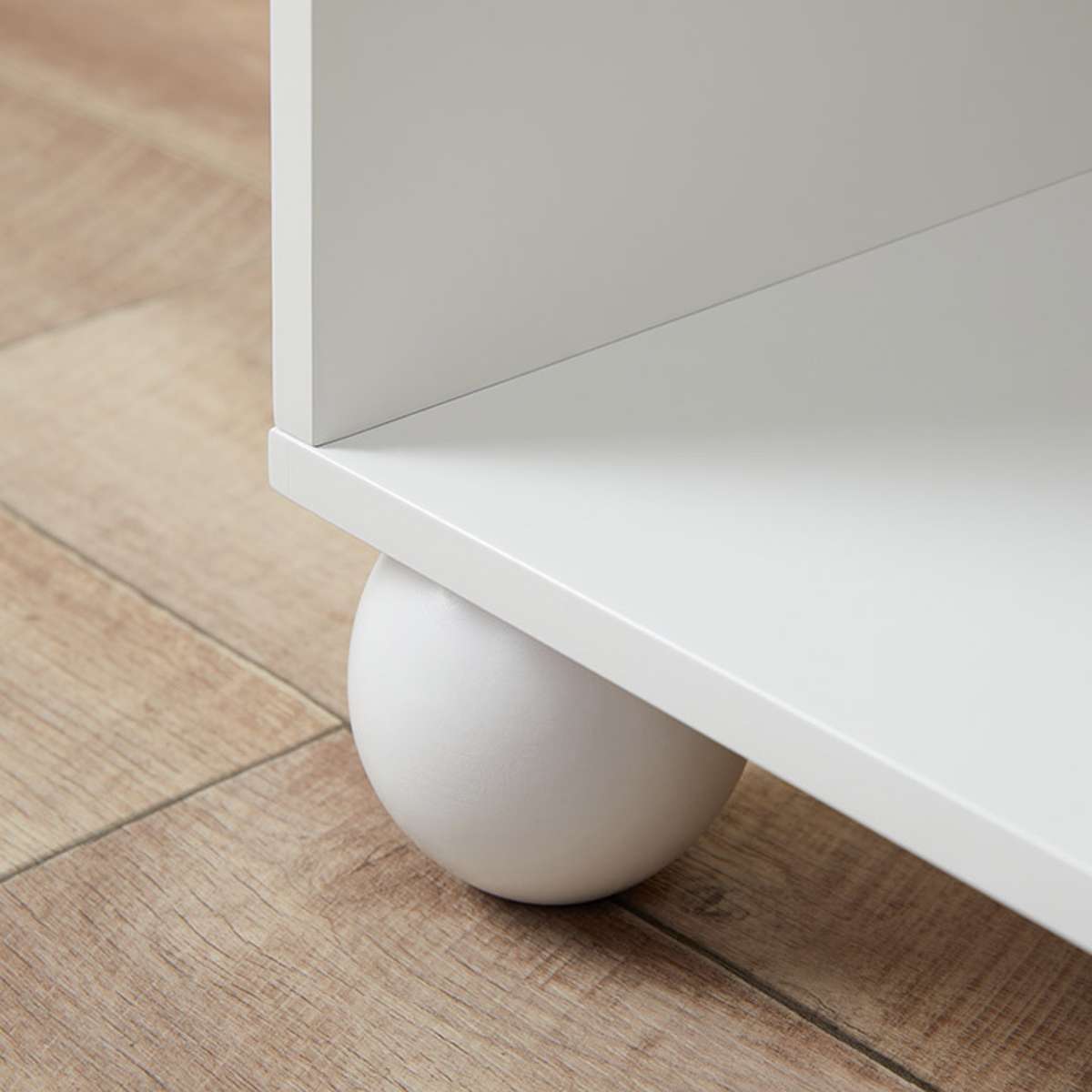 Bubble Ball Feet Side Table - White