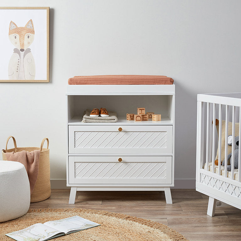 mid century modern dresser changing table west elm x pbk Mid-Century 6-Drawer Changing Table (56w x 18d")
