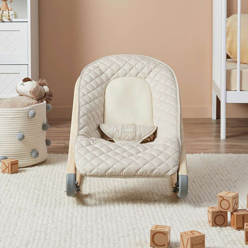 Raven Rocker - Natural: Foldable Baby Bouncer | Mocka
