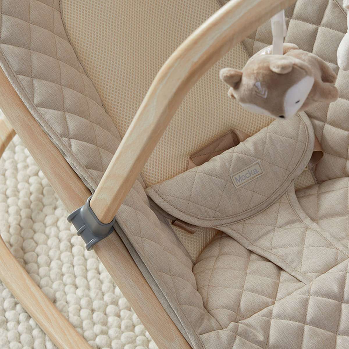 Raven Rocker - Natural: Foldable Baby Bouncer | Mocka