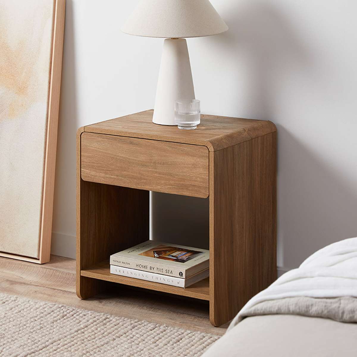 Owen Bedside Table - Walnut | Bedside with Storage | Mocka