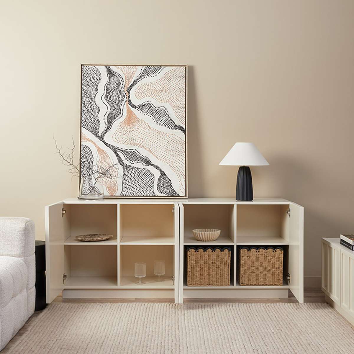Emery Panel Buffet - Beige