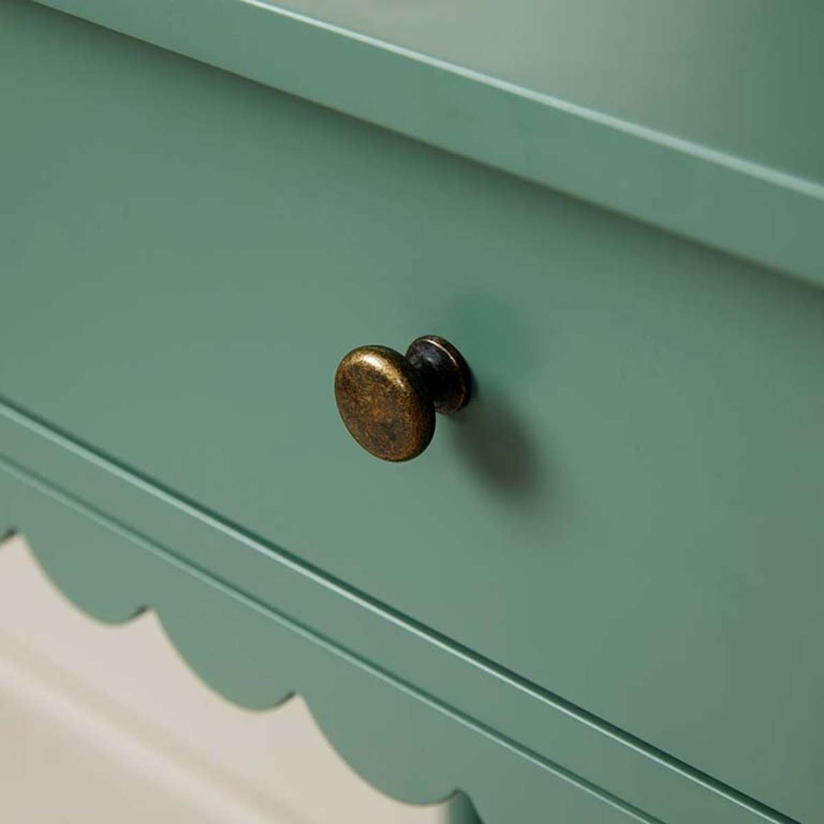 Myra Scalloped Console Table - Dark Green