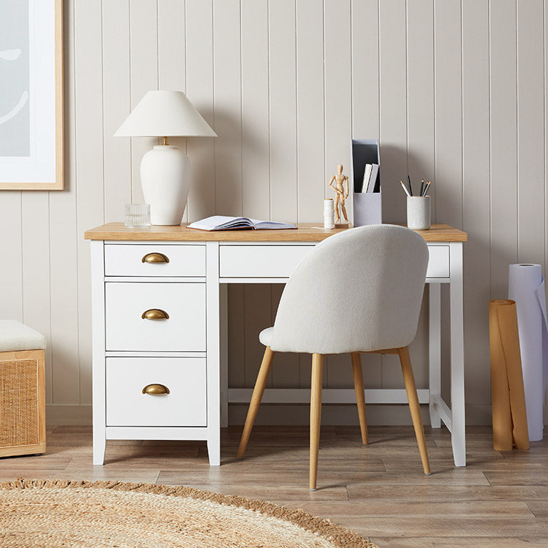 Hastings Desk - White/Natural