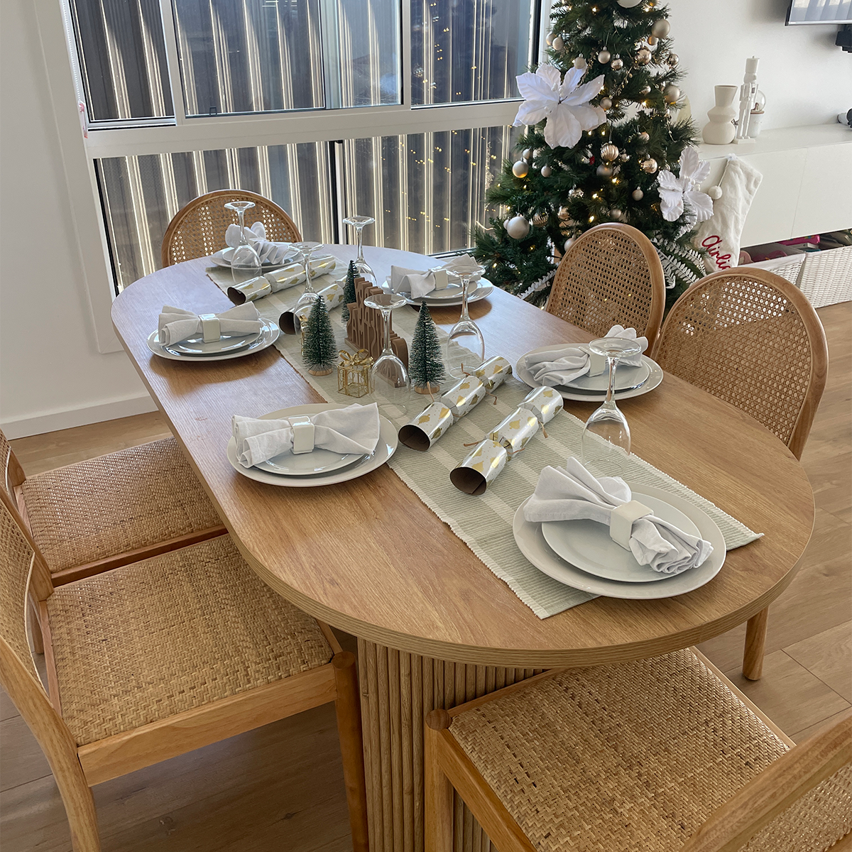 Amara Six Seater Dining Table - Natural