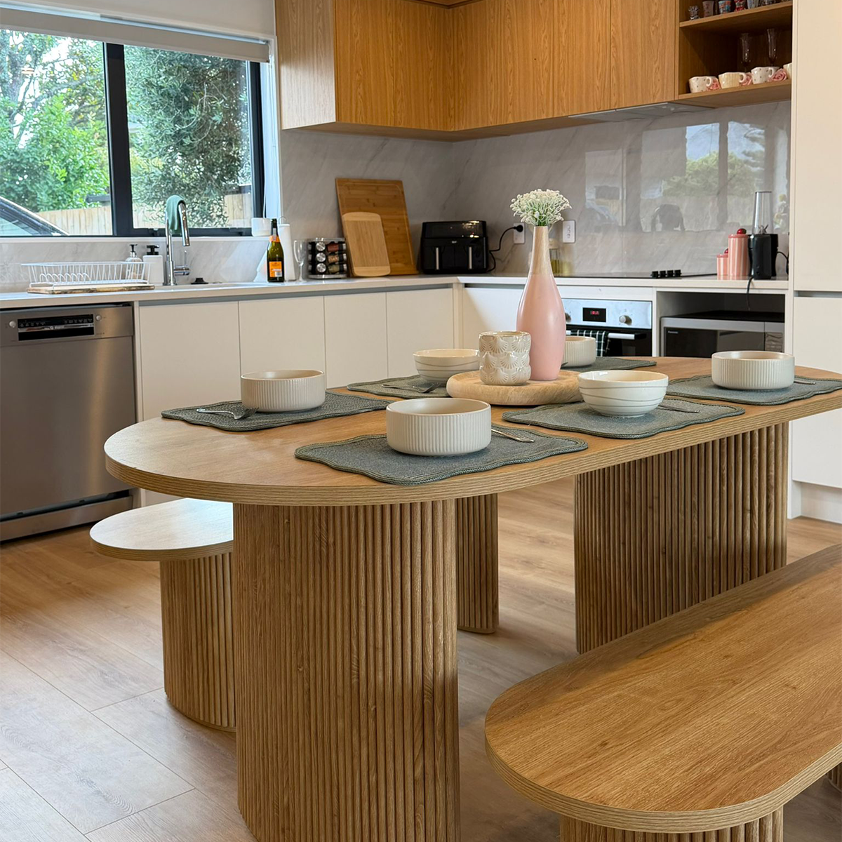 Amara Six Seater Dining Table - Natural