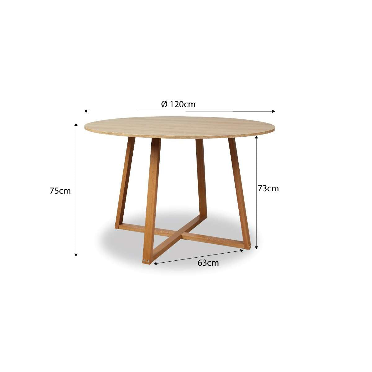 Kyoto Natural and Willa Cream Five Piece Dining Set