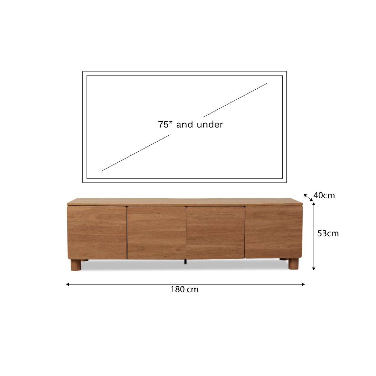 Leeroy Entertainment Unit - Hazelnut