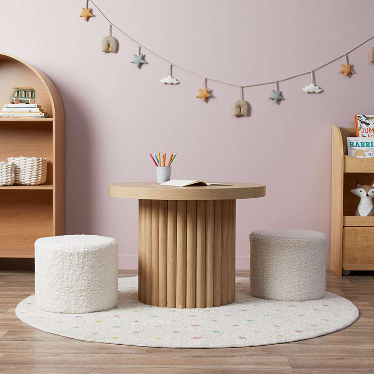 Mini Roo + Mini Moo Cream Two Seater Set