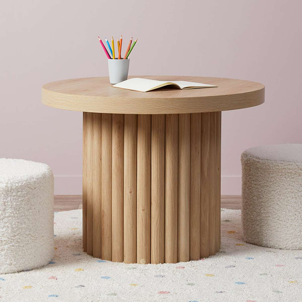Mini Vtable Mini Roo Ribbed Play Table – Stylish & Fun | Mocka