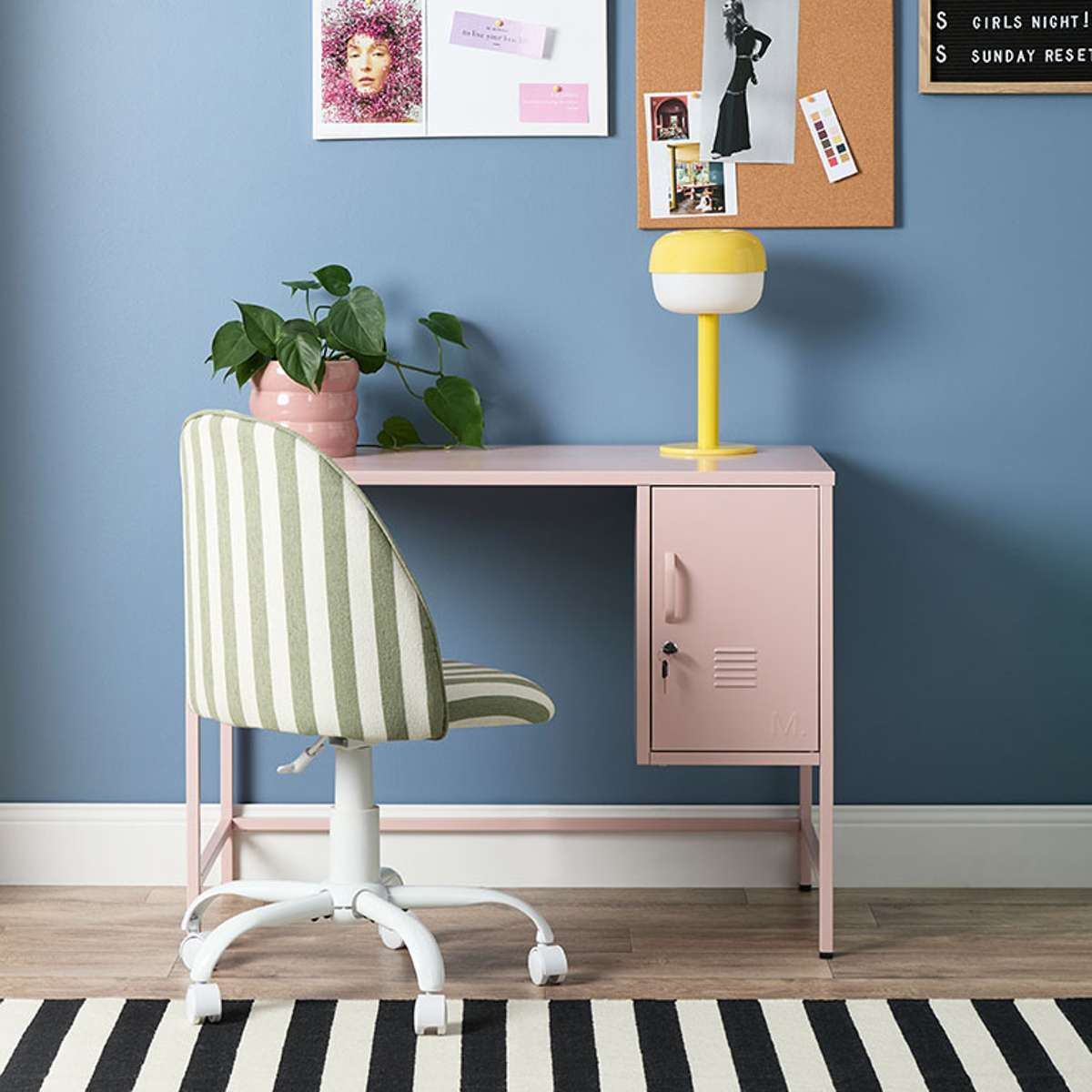 Nolan Office Chair - Green Stripe