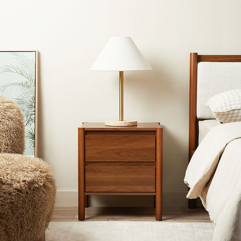 Blair Bedside Table - Walnut