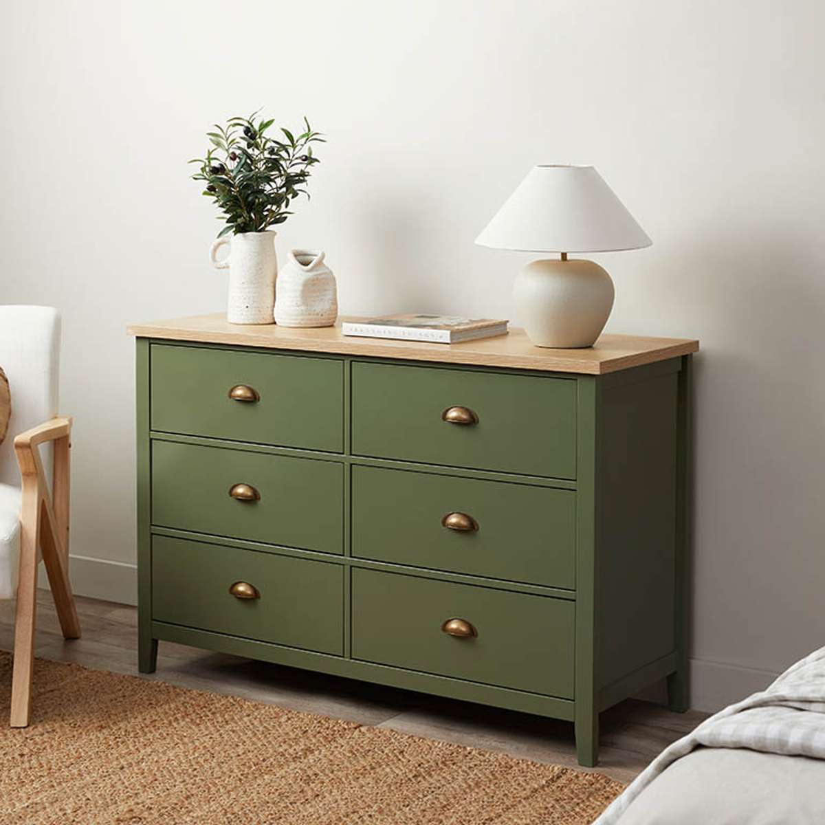 Hastings Six Drawer Dresser - Olive - Modern & Stylish | Mocka Hastings Six Drawer Dresser - Olive - Modern & Stylish | Mocka