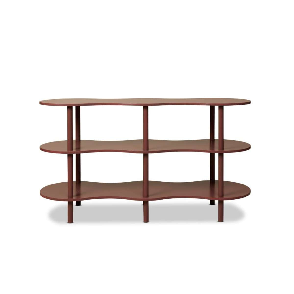 Wavey Low Three Shelf - Chocolate