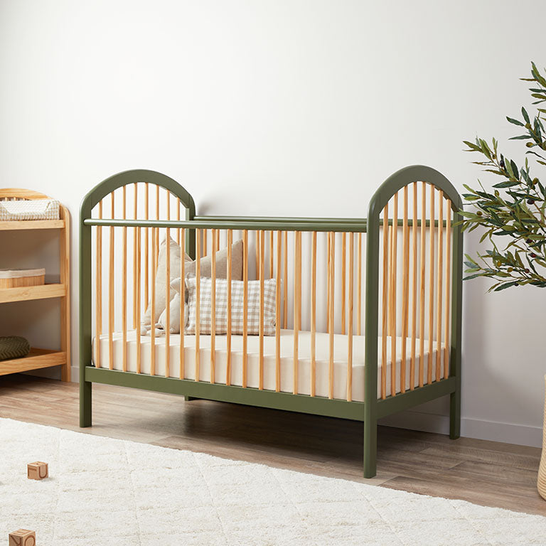 Archie Cot - Moss/Natural