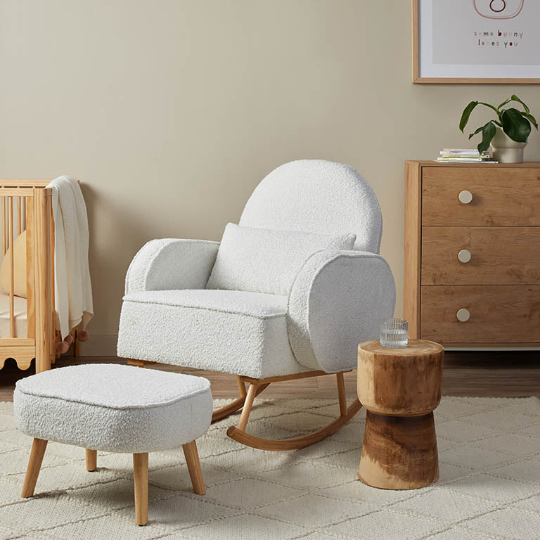 Fully Brand Rocking Stool Buddy Rocking Chair & Footstool Set - Comfort & Style | Mocka